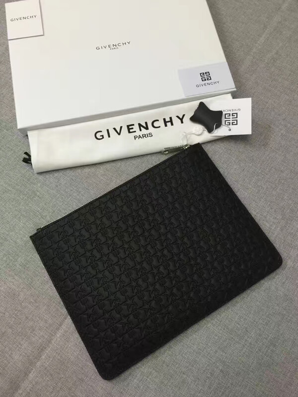 GIVENCHY ジバンシィスーパーコピー 17/18AW スターエンボスクラッチ_Black BK06072020 001